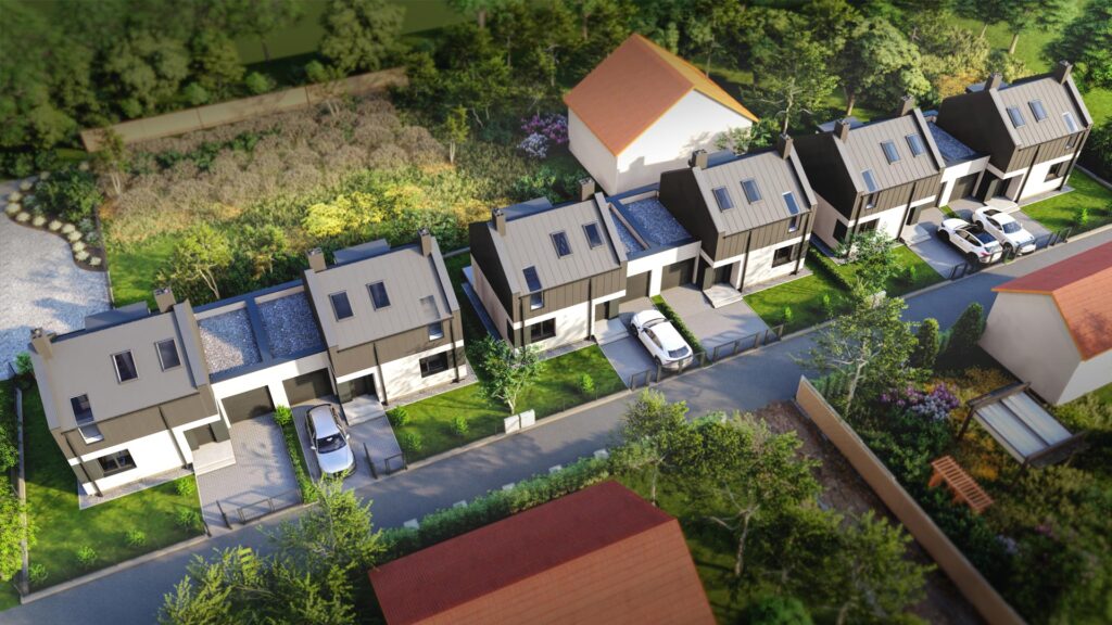 Apartamenty Ogrodowa z lotu ptaka